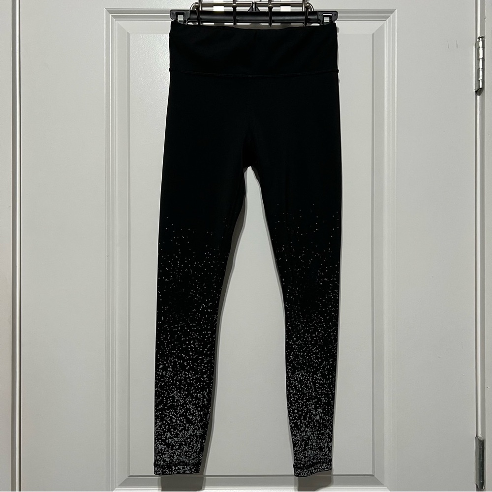 Athleta Leggings, Black/Silver